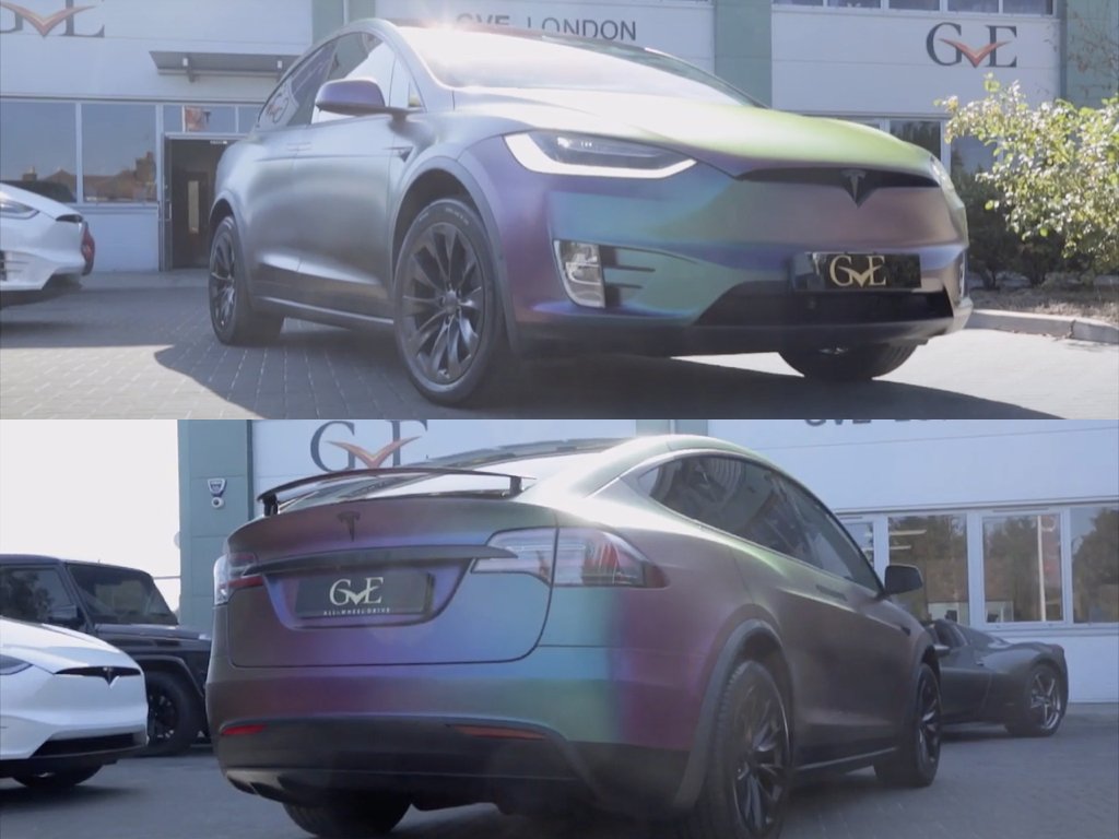 Tesla Model X Vinyl Wrap Transformation | GVE Customs | West London