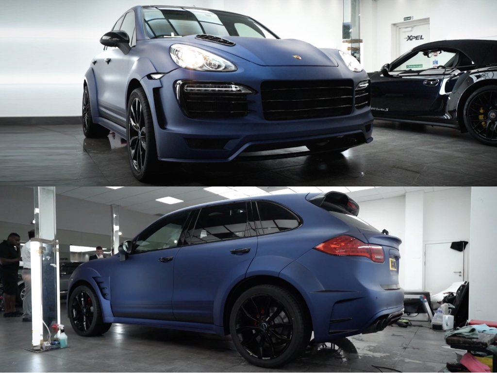 Porsche Cayenne Vinyl Wrap & Body Kit Installation | GVE Customs