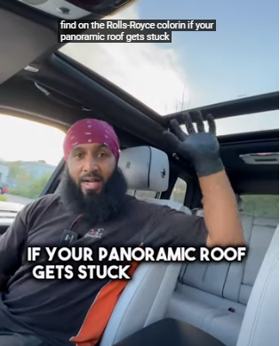 Panoramic Roof of the Rolls Royce Gets Stuck