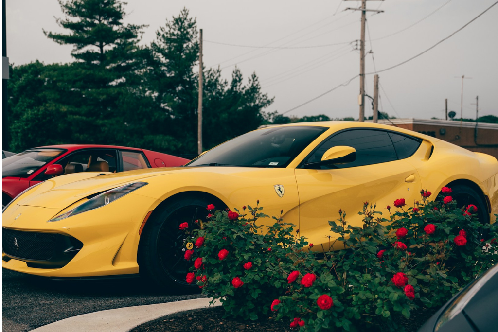 Yellow Ferrari 812