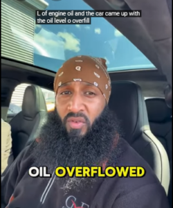 OVERFILLED ENGINE OIL