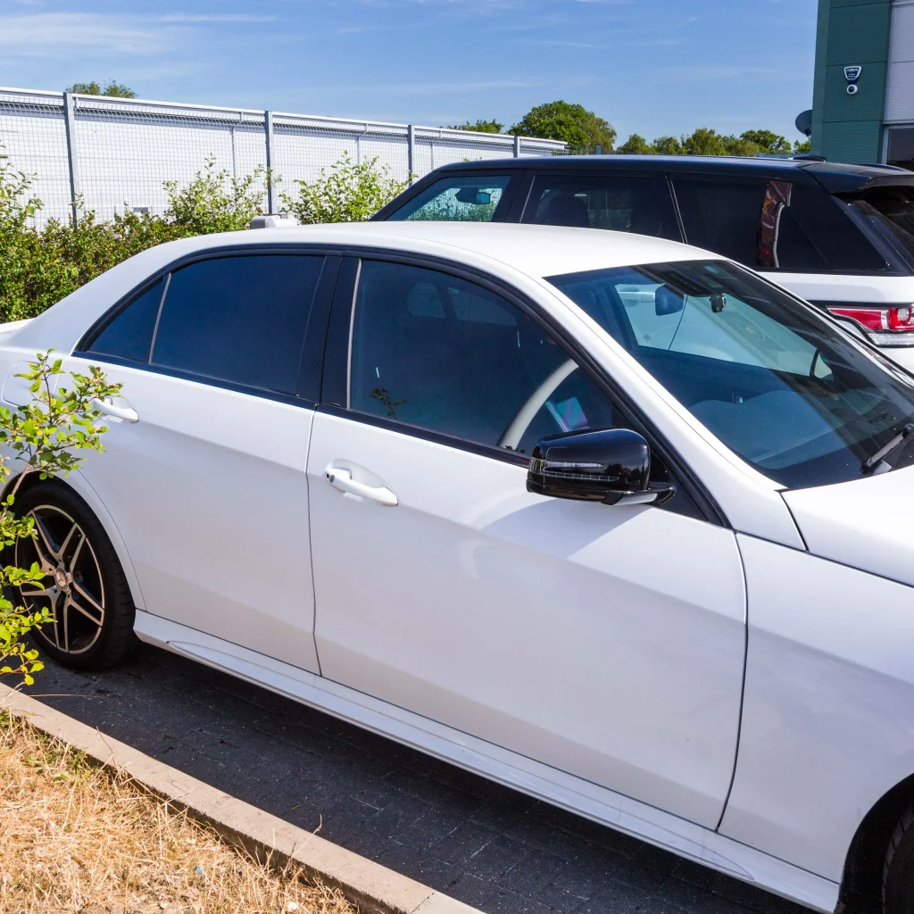 Mercedes E Class White Window Tinting